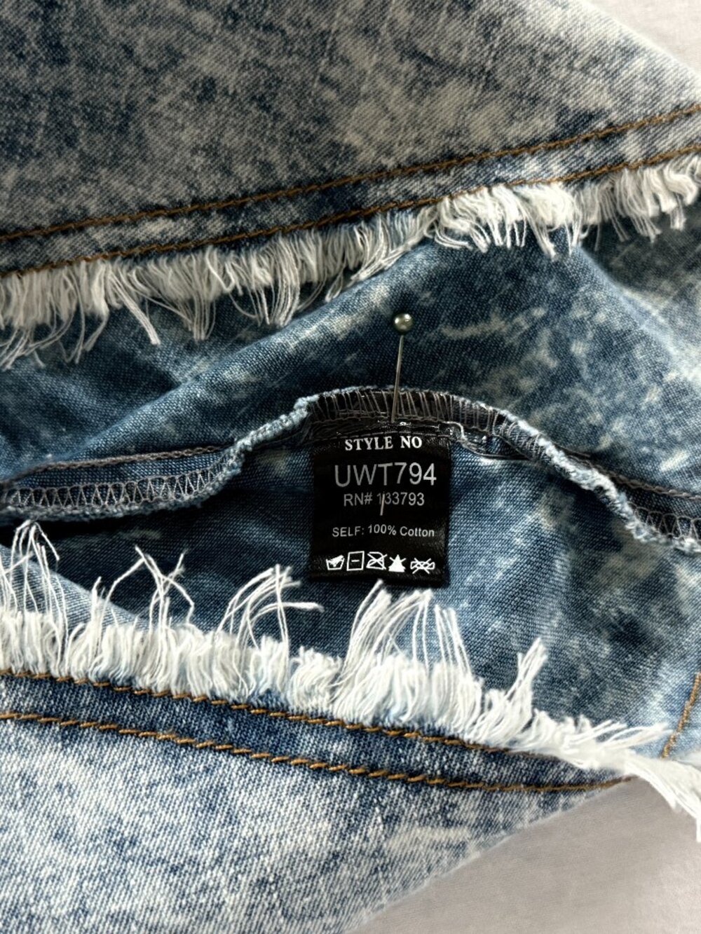 POL Washed Denim Lace Trim Tiered Flare Airy Bohemian Cami Babydoll Summer Top - Picture 9 of 9